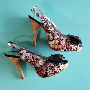 Rampage floral heels